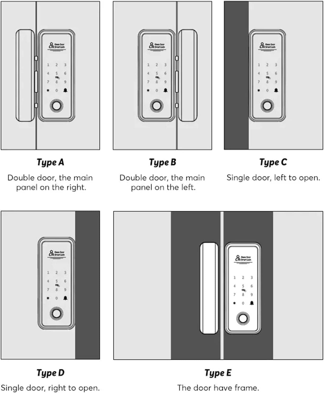 قفل ذكي SL-019 للأبواب الزجاجية - 4