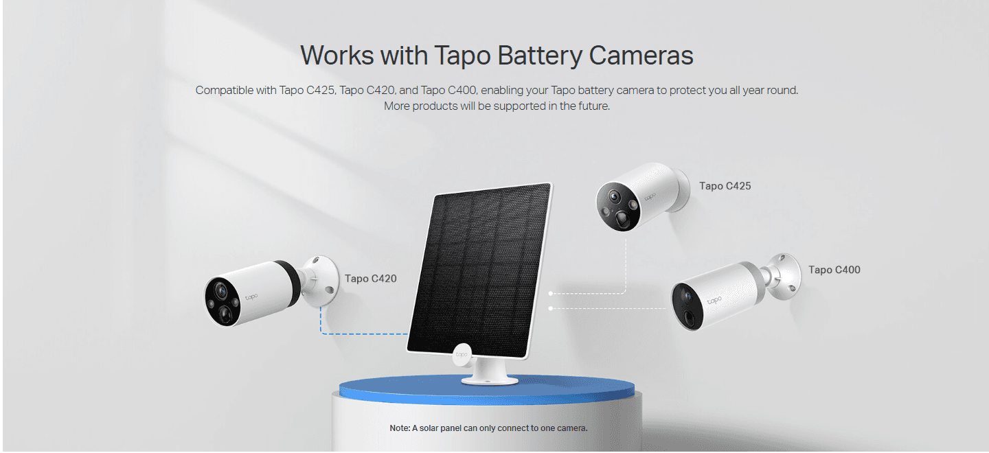 اللوح الشمسي Tapo A200 - طاقة شمسية مستمرة وعالية الكفاءة لكاميرات أمان تابو - 2