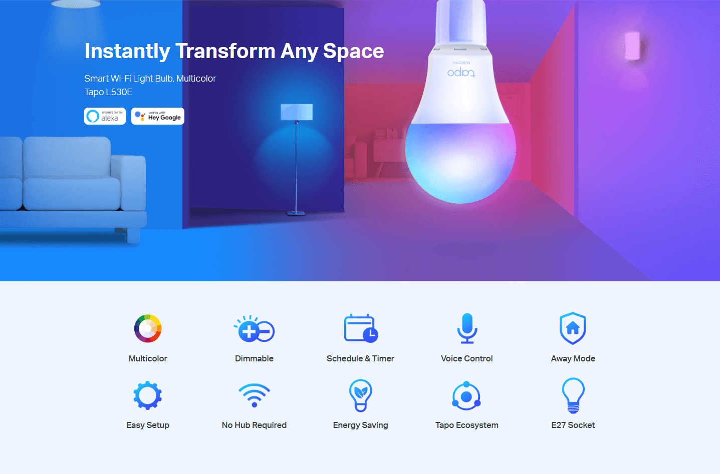 Tapo L530E | لمبة واي فاي ذكية، متعددة الألوان - 2