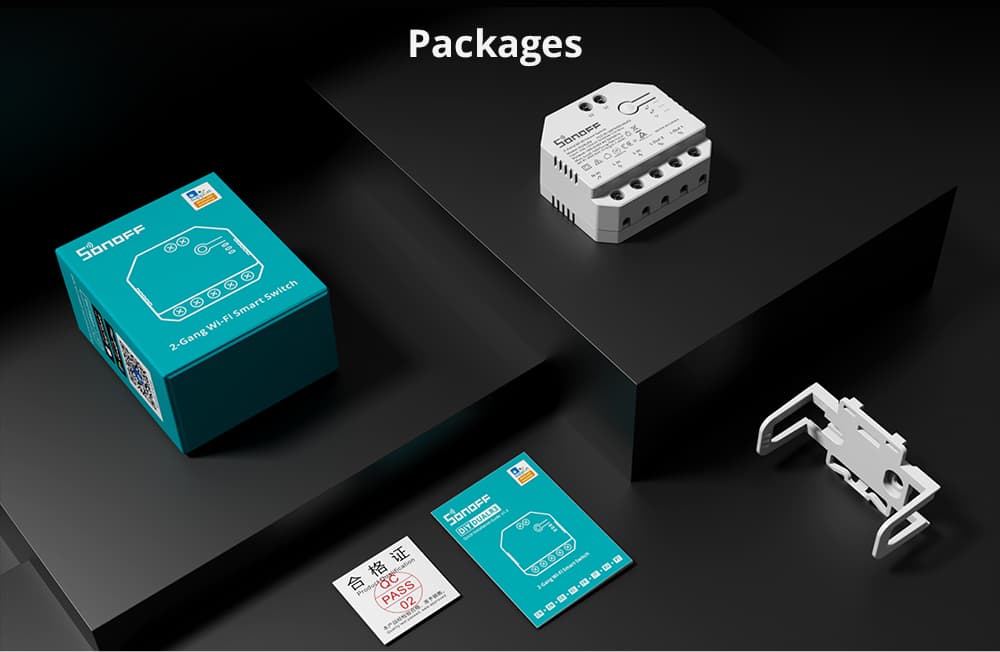 Sonoff DUALR3 - 2-gang or Motor  Wi-Fi Switch 16A - 6