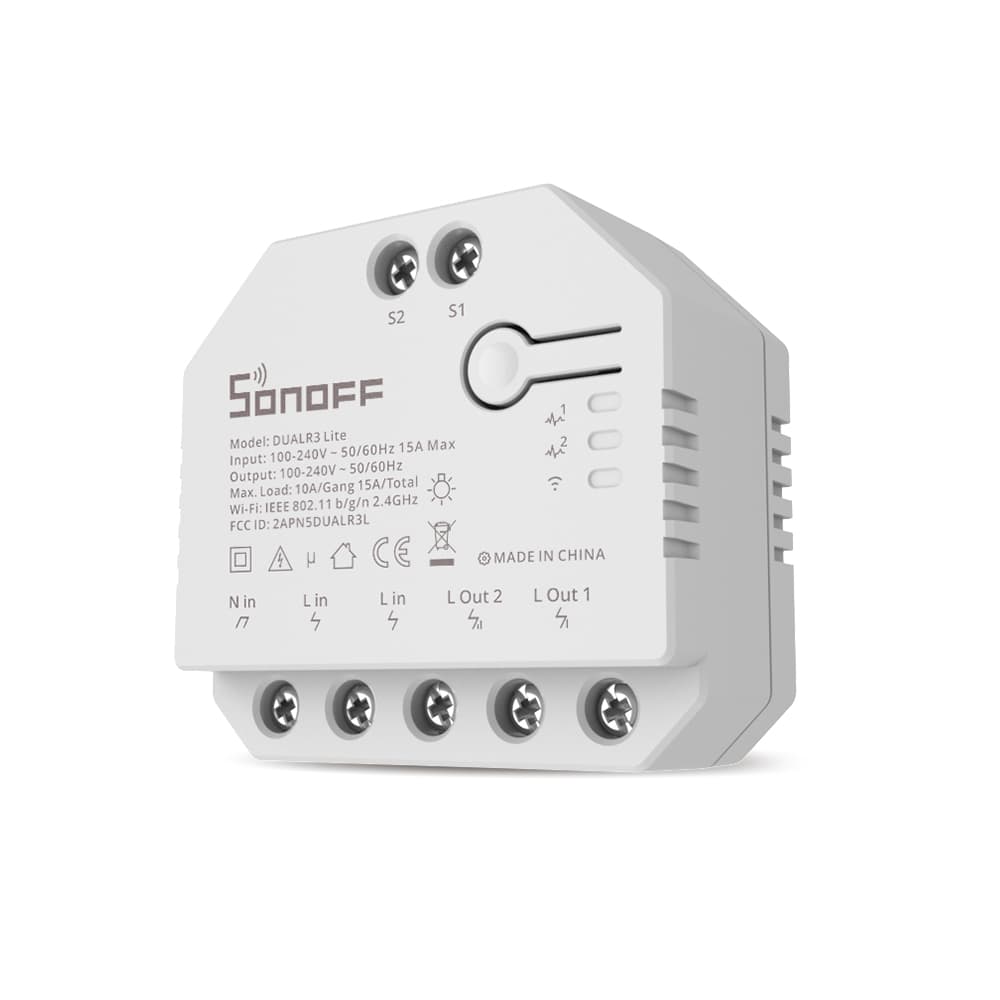 Sonoff DUALR3 - 2-gang or Motor  Wi-Fi Switch 16A - 3