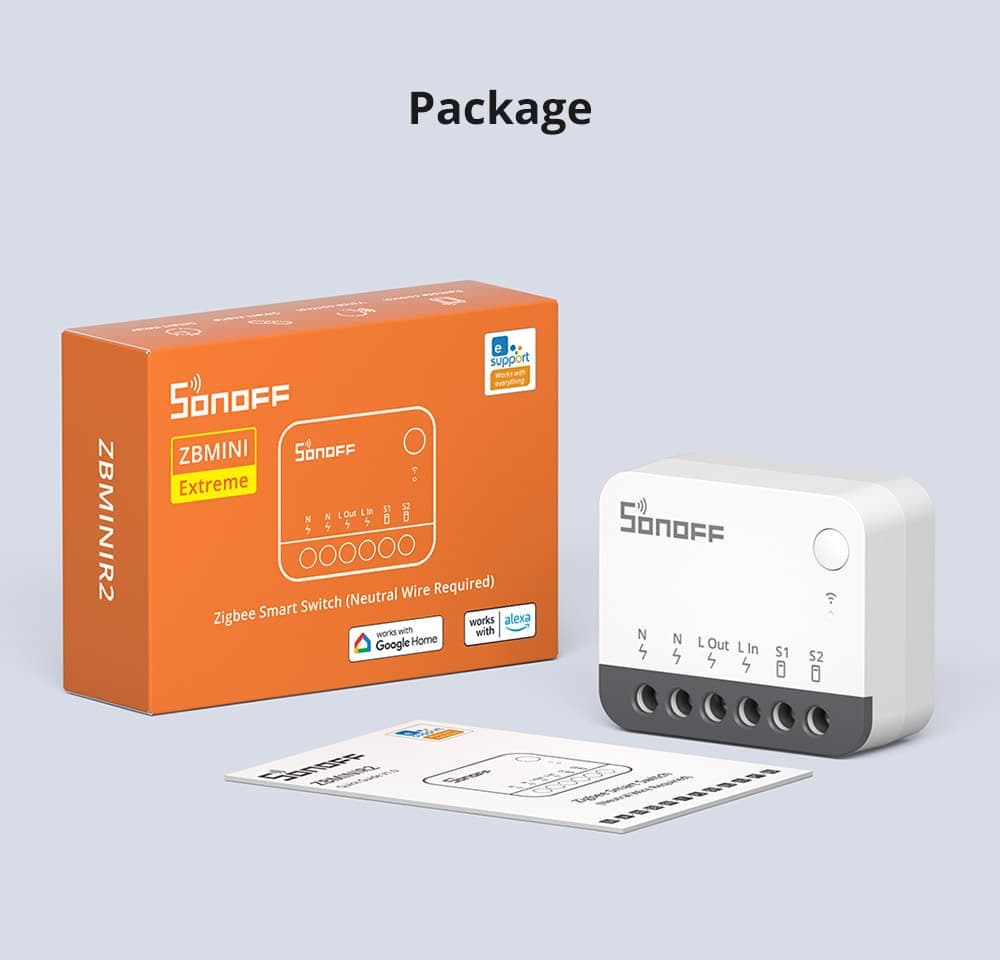 Sonoff ZBMINIR - Zigbee Smart Switch (Neutral Wire Required) - 2
