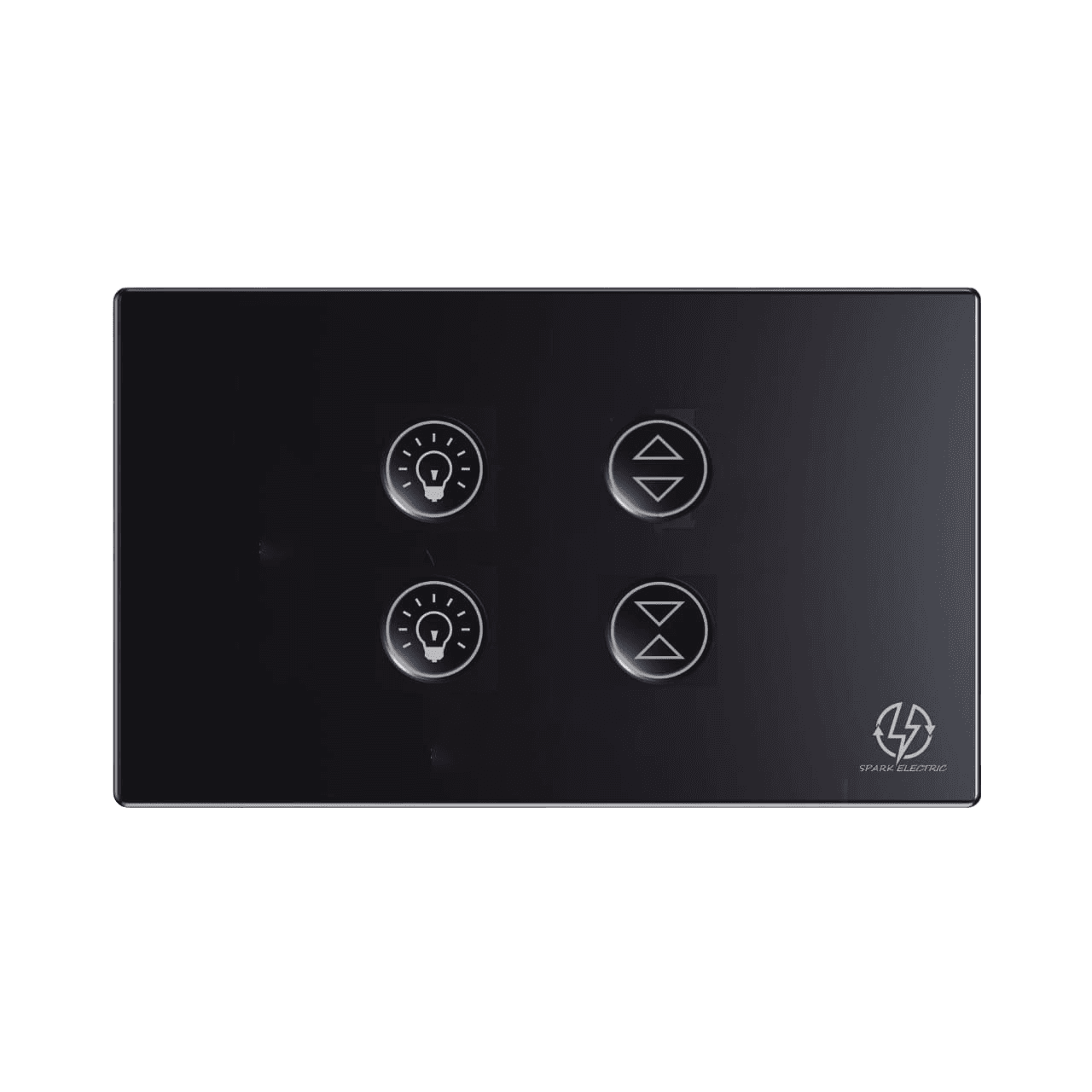 Tuya WiFi 2 gang light+ 1 curtain Black