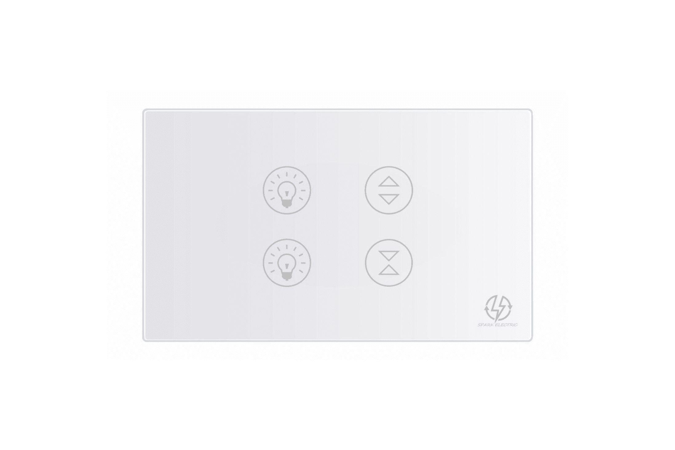 Tuya WiFi 2 gang light+ 1 curtain White