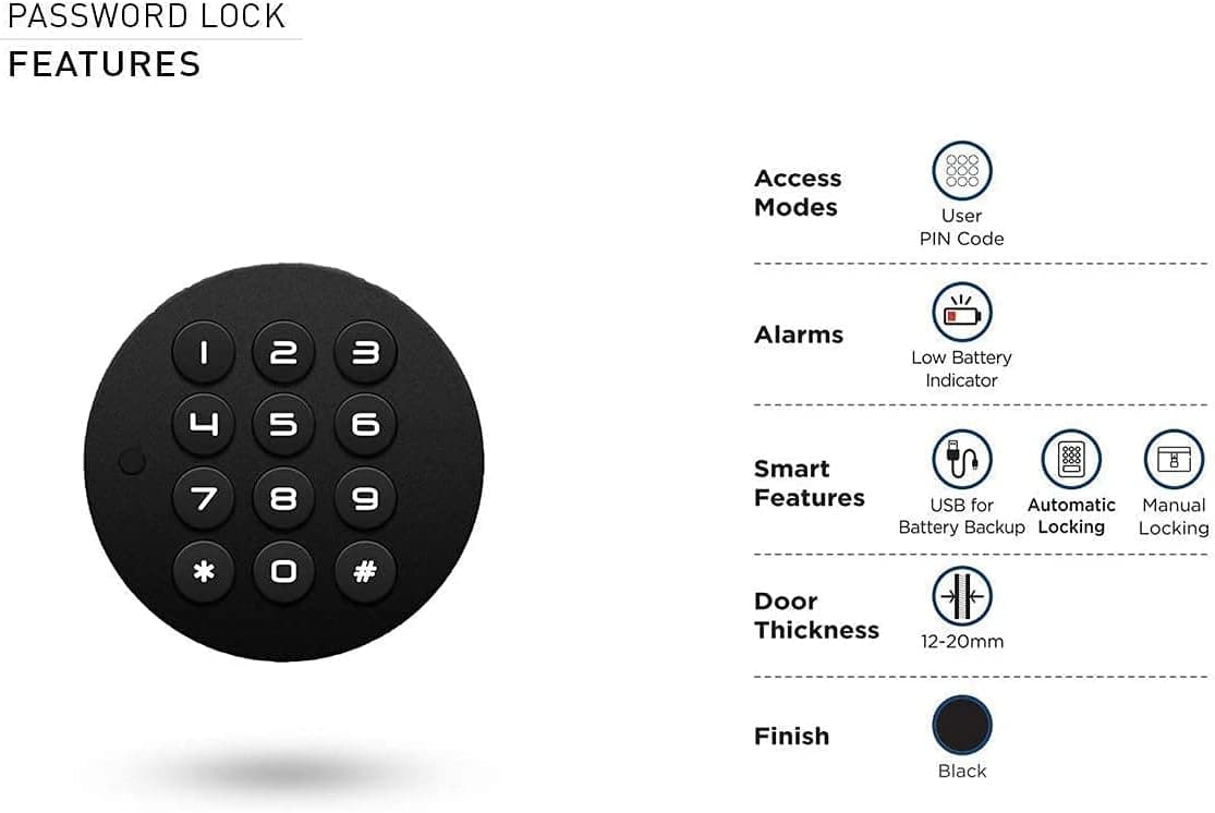قفل الخزائن والأدراج الذكي HA029 - حماية إلكترونية مخفية - 2