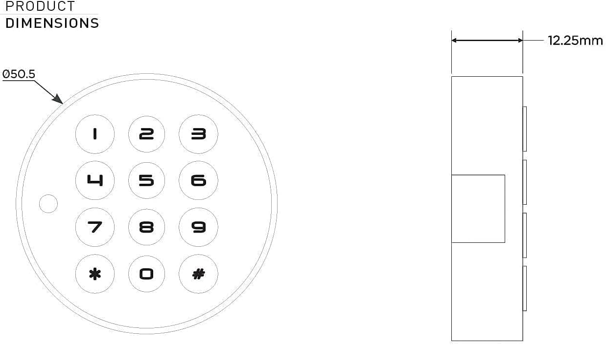 قفل الخزائن والأدراج الذكي HA029 - حماية إلكترونية مخفية - 4