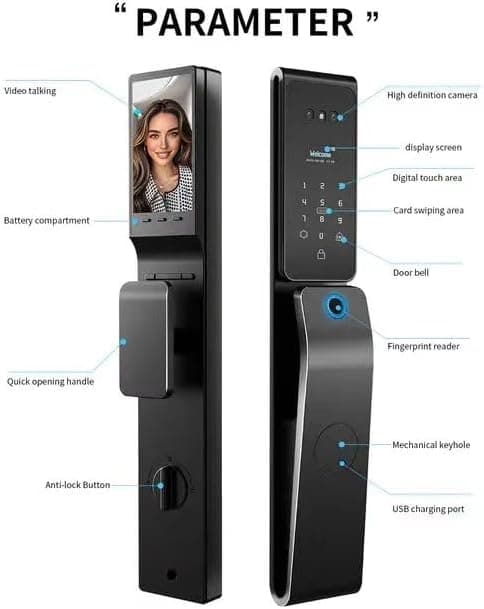 قفل ذكي SL-035 للأبواب الأمان مطري - 4