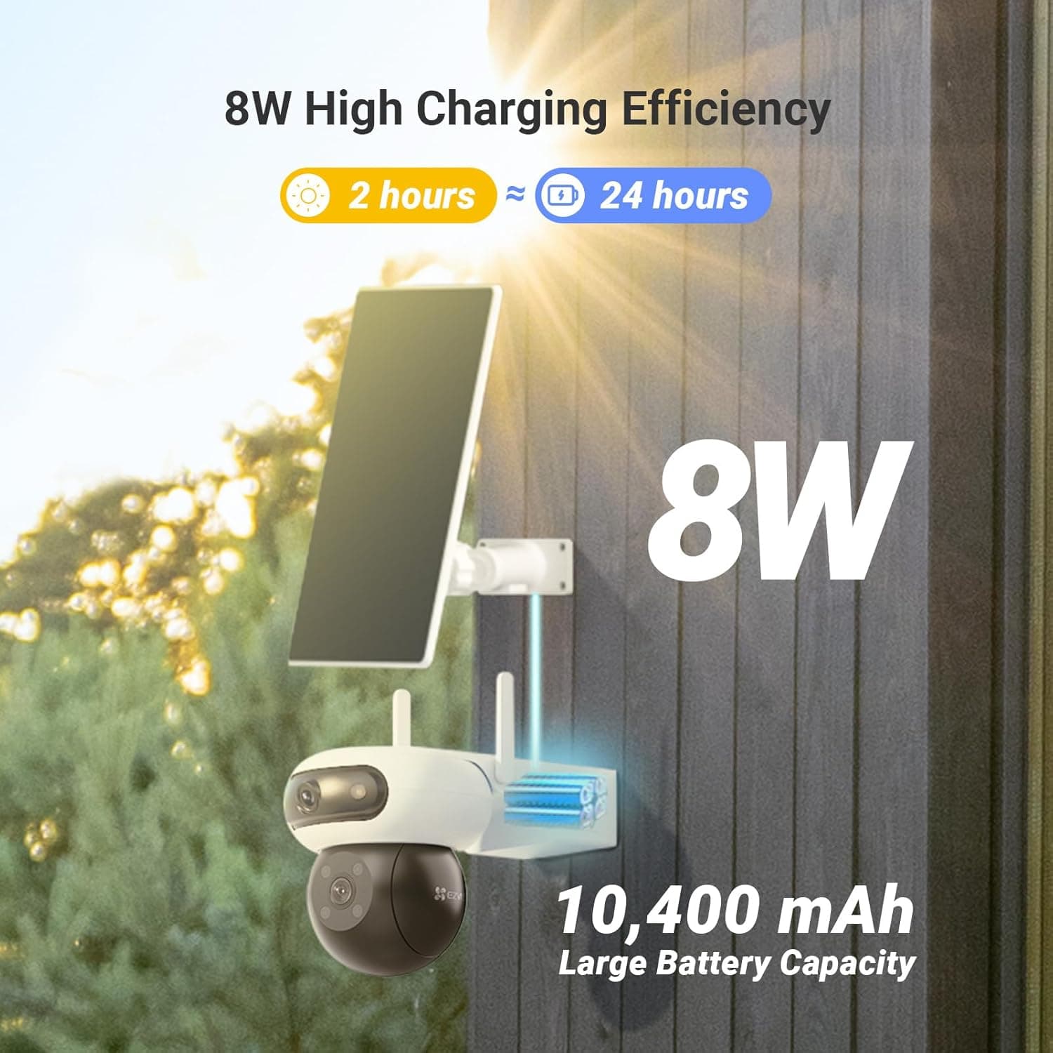 كاميرا إيزفيز خارجية 4G واي فاي بدقة 2K ببطارية CS-CB90x/SP-R100 - 5