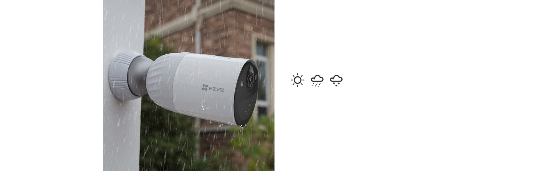 إيزفيز طقم كاميرات لاسلكية ببطارية | Ezviz CS-BC1-B2 (4MP) - 5