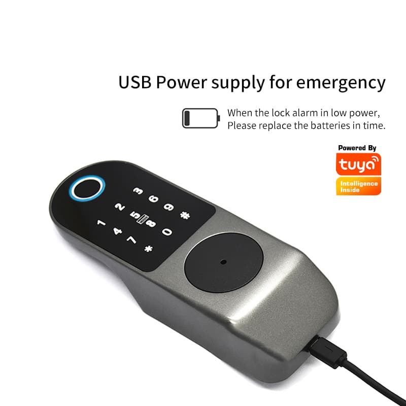 قفل تويا الذكي ببصمة مزدوجة | .زرفيل طبش SL-015 - 4