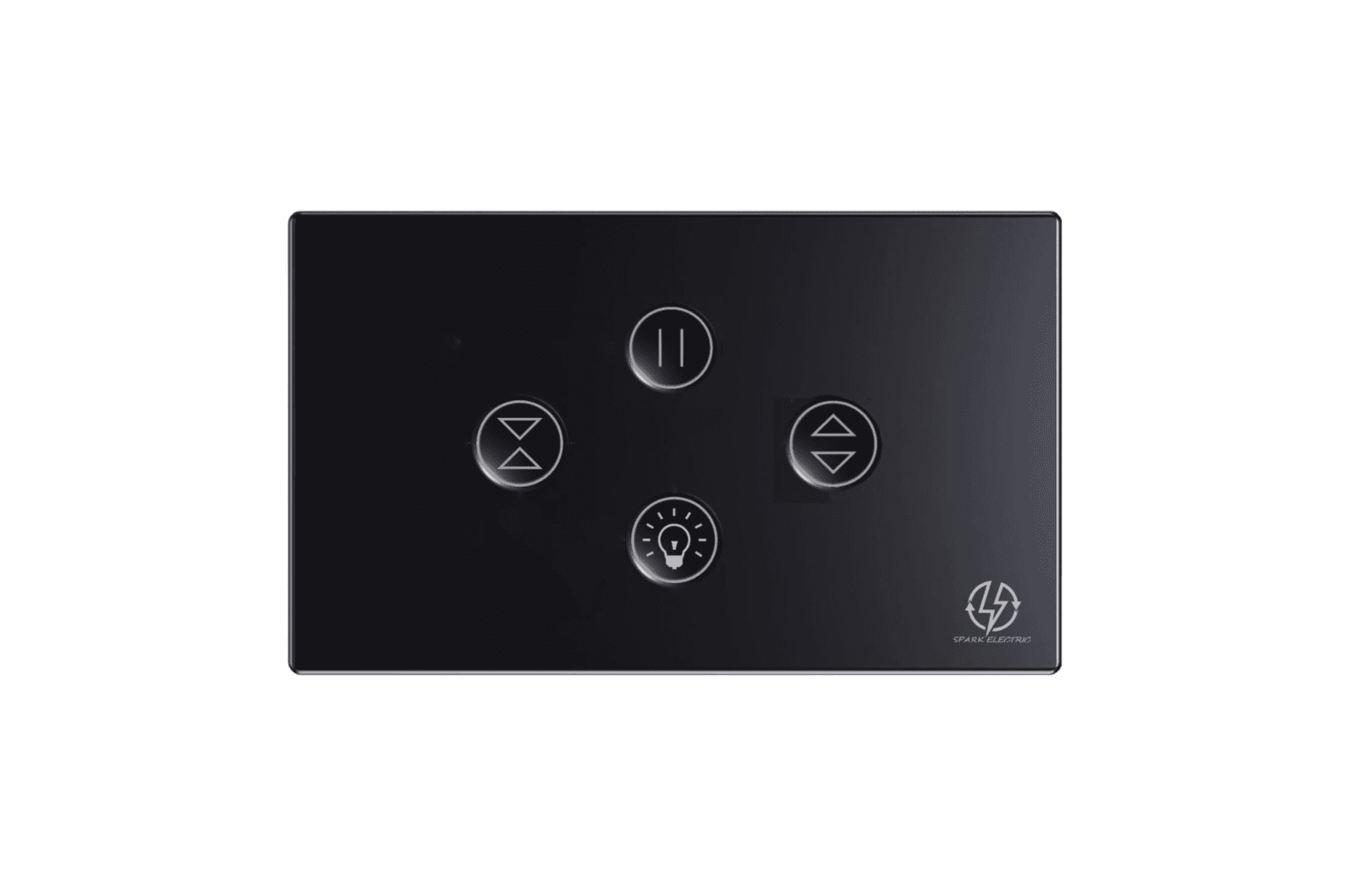 Tuya WiFi 1gang light+ 1 curtain Black