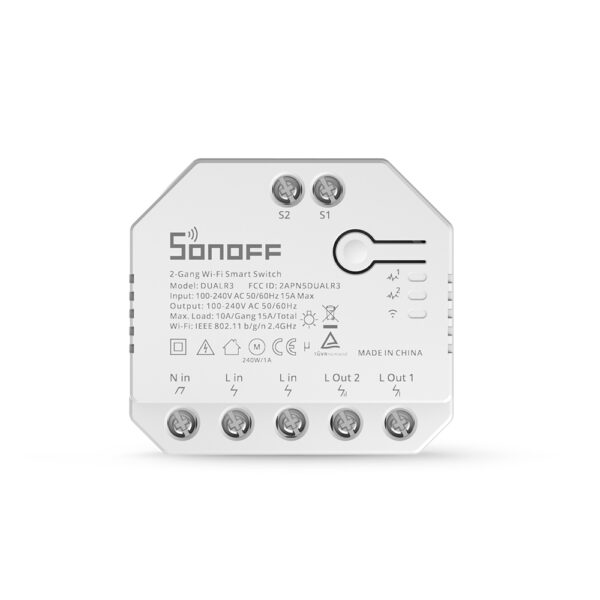 Sonoff DUALR3 - 2-gang or Motor  Wi-Fi Switch 16A - Image 2