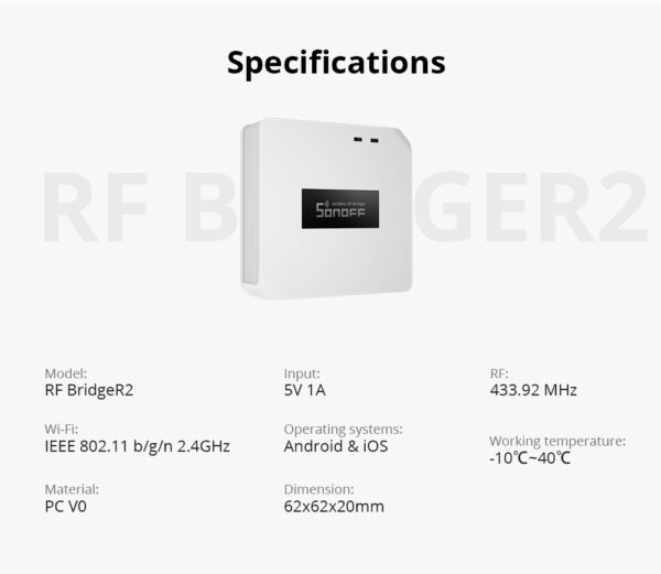 Sonoff RF BridgeR2 - RF BridgeR2 433MHz RF Bridge - Image 4