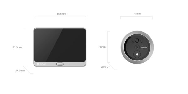 Ezviz DP2C 2MP Wire-free Peephole Doorbell - Image 2