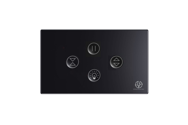 Tuya WiFi 1gang light+ 1 curtain Black