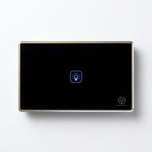 Tuya Wi-Fi (1/2/3/4) Gang US Black (gold frame)