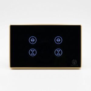 Tuya Wi-Fi Curtain black US Double (gold frame)