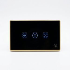 Tuya Wi-Fi Curtain black US Single (gold frame)